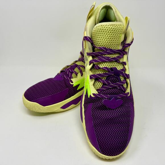 Adidas Dame 8 Lillard Basketball Shoes Mens Sz 13 Purple Yellow S-1524 Sporty - Picture 10 of 16